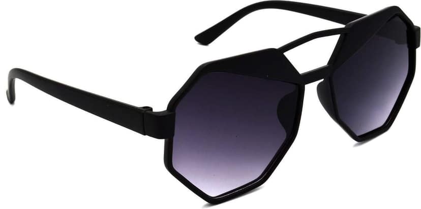 HRINKAR Unisex Round Sunglasses Black & Silver Frame, Grey & Brown Lens (Medium) - Pack of 2 view 6