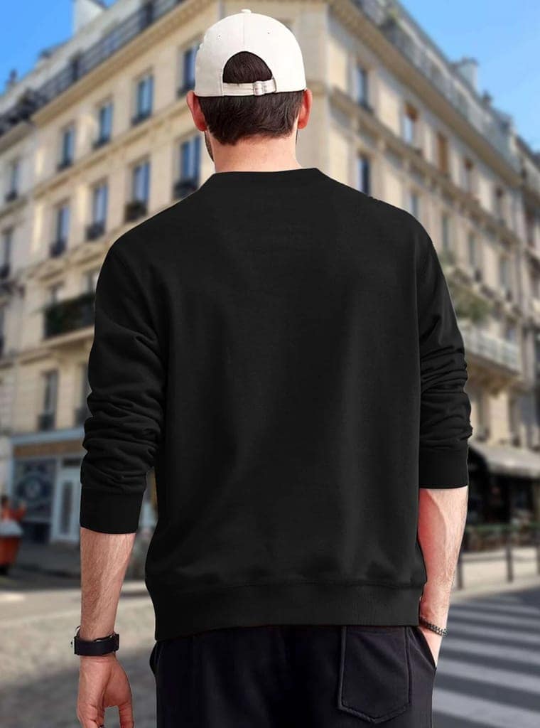 SCOTT FINCHER Men's FOG Essentials Fear of God Black Pullover Sweatshirt : AA(RSSWT)BLACK_154 view 4