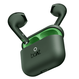 boAt Airdopes Alpha | True Wireless Earbuds with 35 Hours Playback, 13mm Drivers, ENx™ Tech, ASAP™ Charge, IWP™ Technology Pine Green