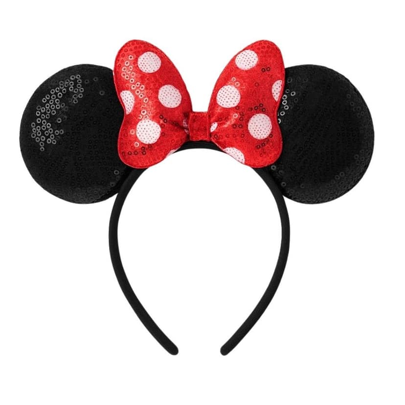 Miinie Mouse Headbnad with Sequin Black & Red - 1PC view 2
