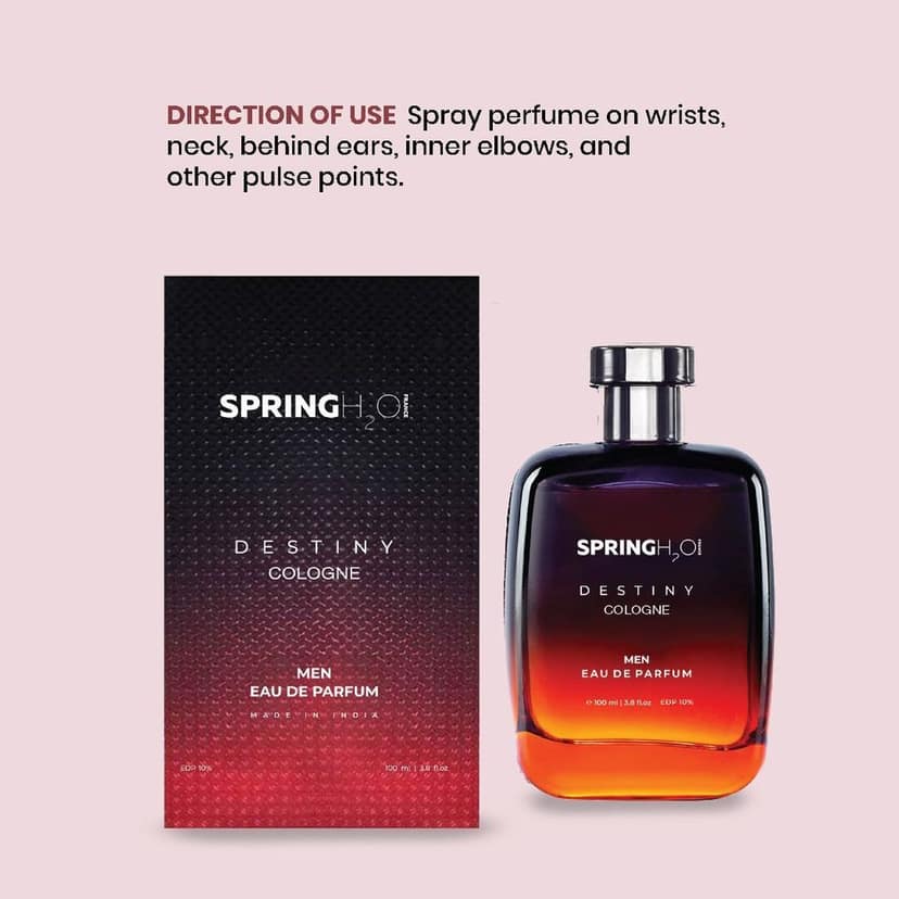 Spring H2O Destiny Cologne for Men, 100ml view 5