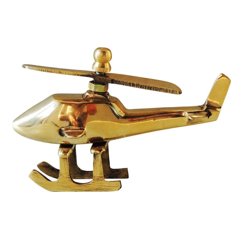Brass Showpiece Children Playing Helicopter (ZMAS562 D) view 3