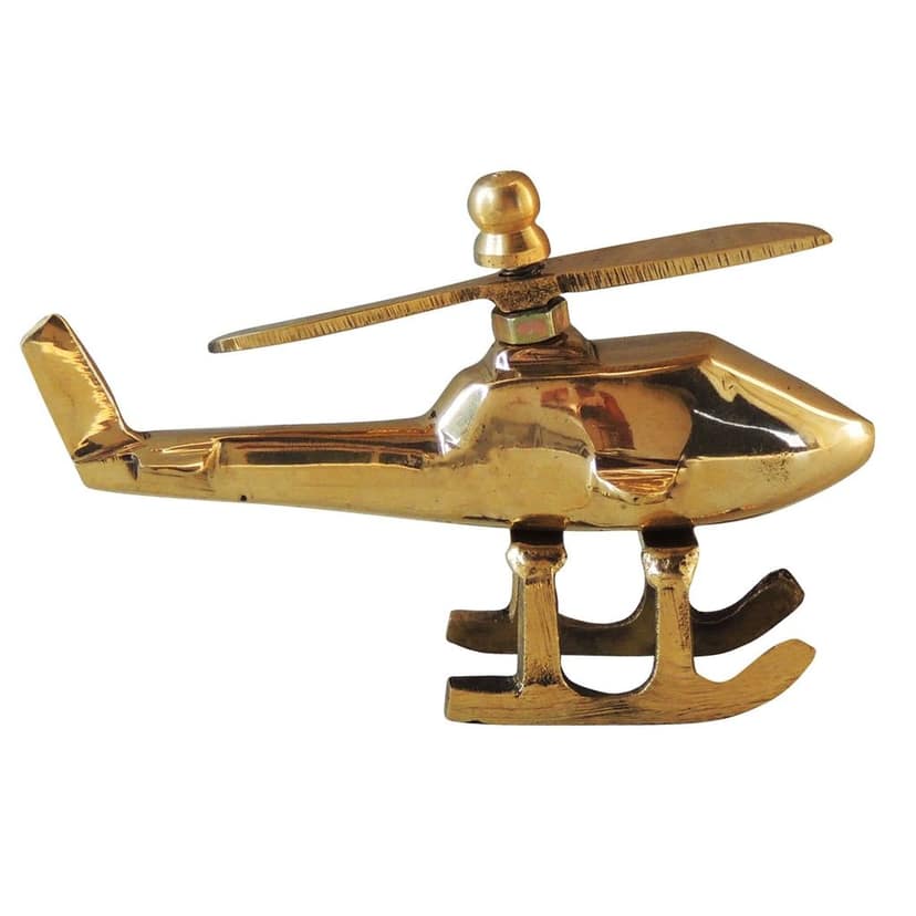 Brass Showpiece Children Playing Helicopter (ZMAS562 D) view 4