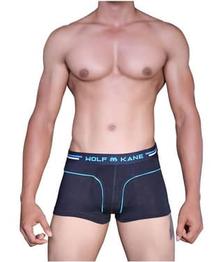 WOLFKANE Pack of 1 Cotton Blend Trunk For Men's ( Black )
