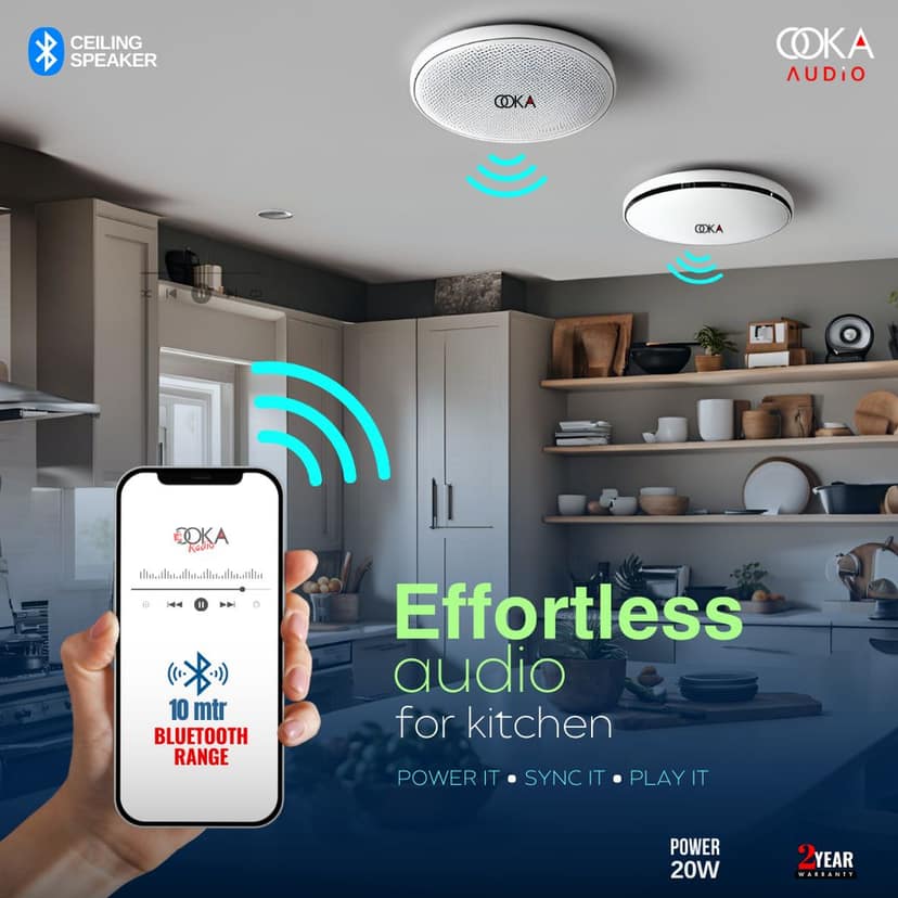 Ooka AUDiO Twins 707 Bluetooth Ceiling Speaker view 4