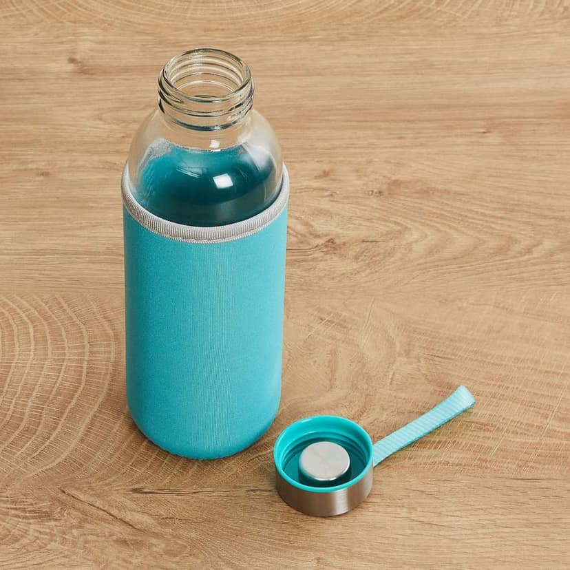 Glass Water Bottle 500ml – Leakproof & Portable view 2