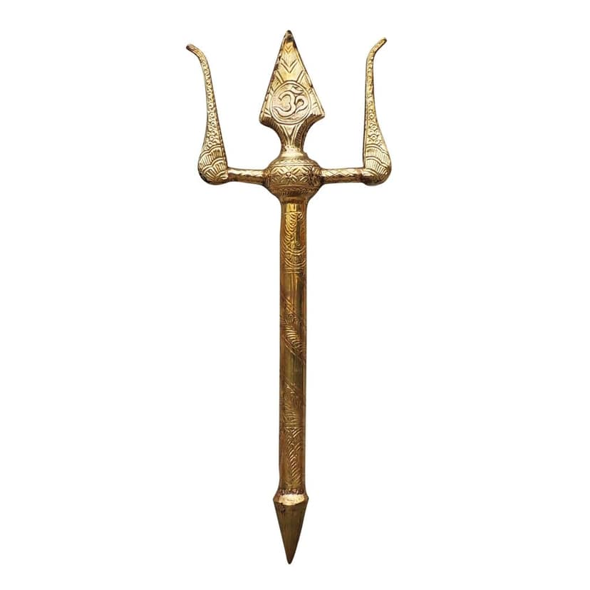 Brass Trishul, Height : 30 Inch (ZMAS138 R) view 3