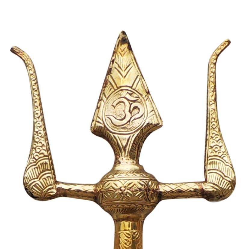 Brass Trishul, Height : 30 Inch (ZMAS138 R) view 4