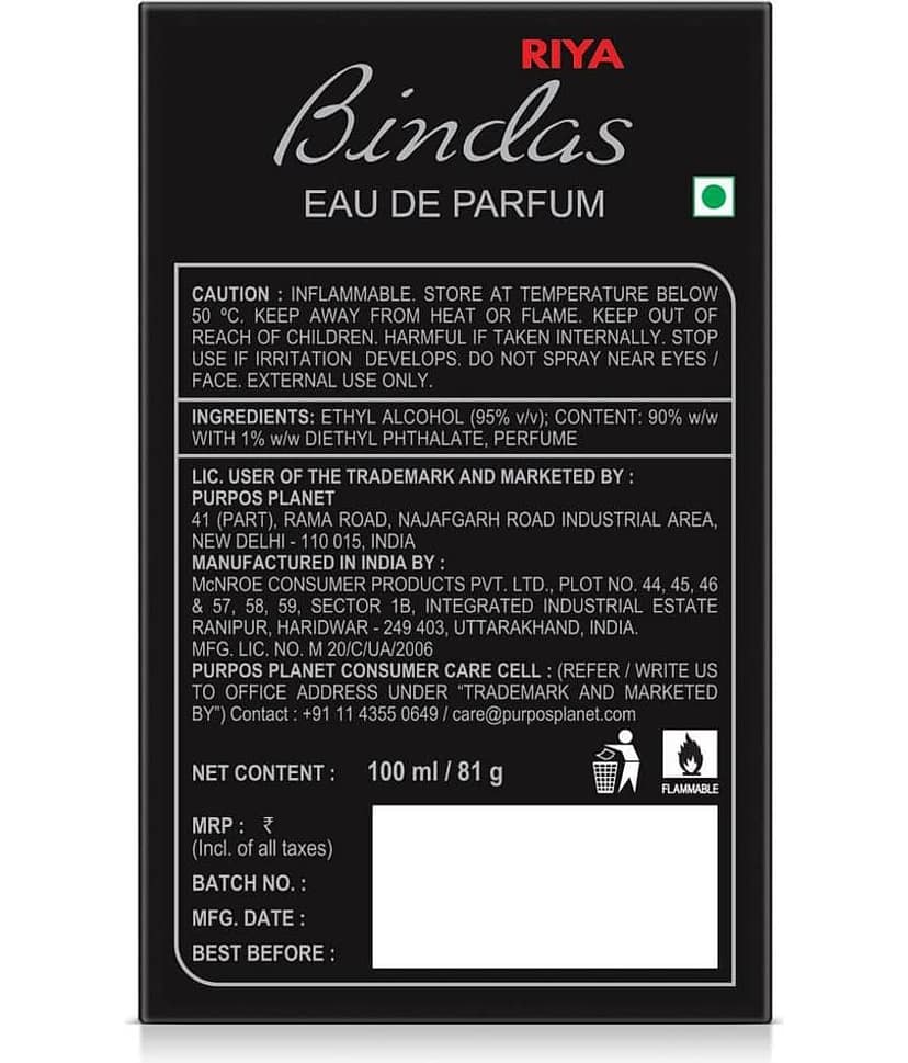 Riya Bindas & Thunder Heart Eau De Parfum (EDP) For Men 140 ( Pack of 2 ) view 2