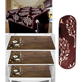 REVEXO Refrigerator Cover (Width: 98 cm, Multicolor)