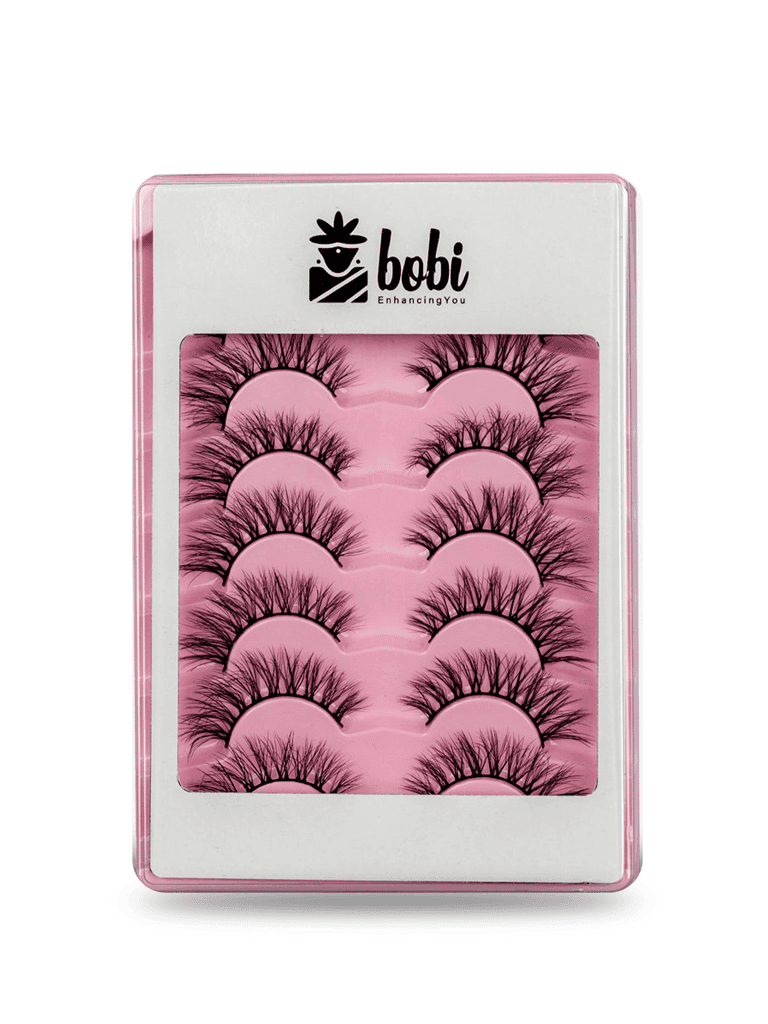 BOBI 8D Volume Eyelashes Comfortable Lightweight and Reusable Lashes For Women - 7 Pairs