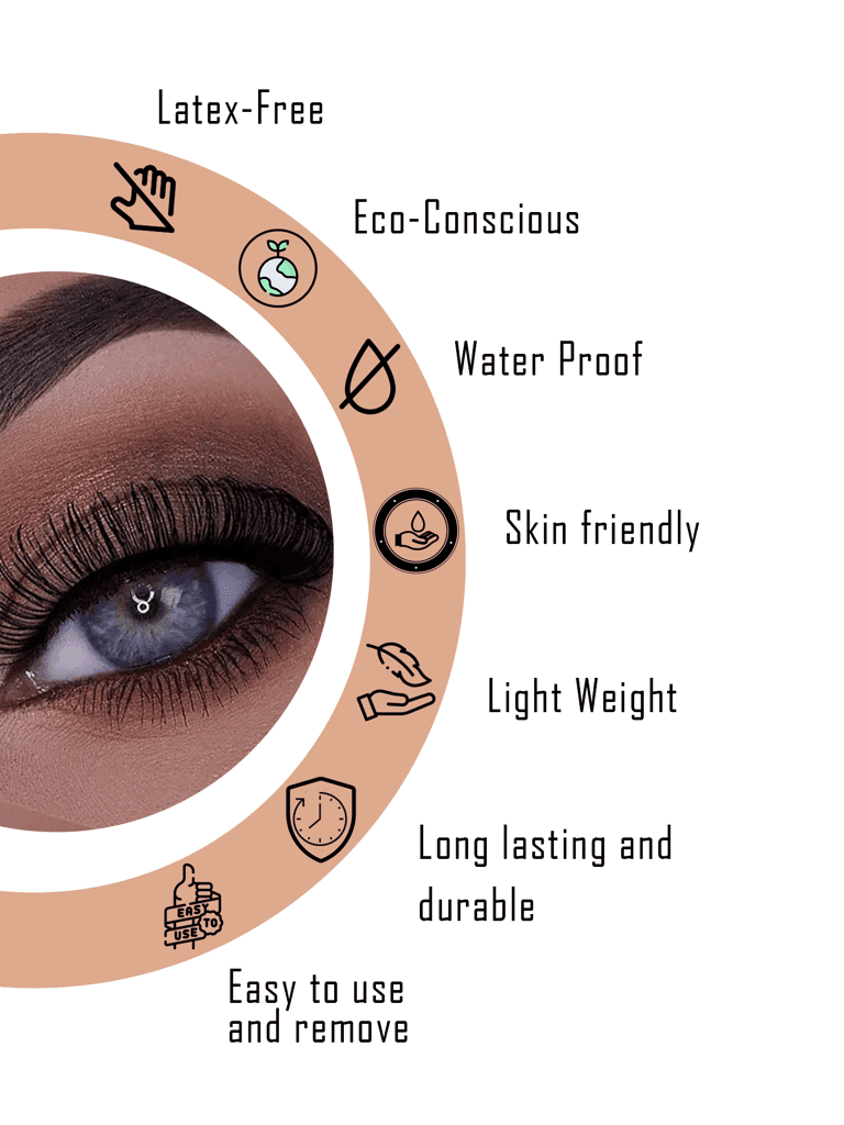 BOBI 8D Volume Eyelashes Comfortable Lightweight and Reusable Lashes For Women - 7 Pairs view 2