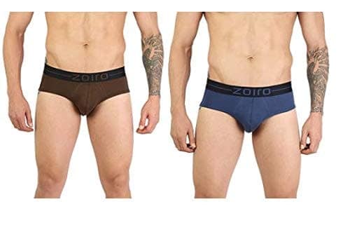 Zoiro Men's Soft Classic Pack of 2 Briefs view 3