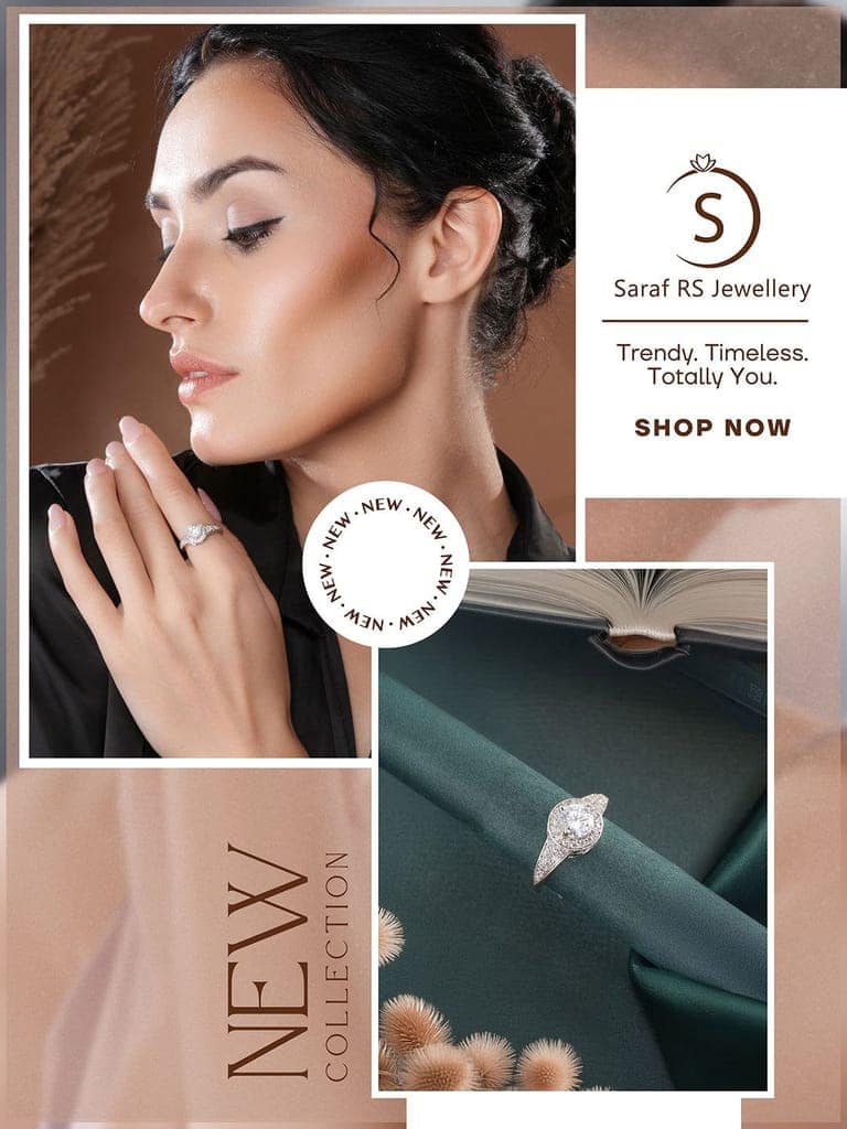 Silver Rhodium Plated White Round Cut Zircon Studded Adjustable Solitaire Engagement Propose Wedding Finger Ring view 5