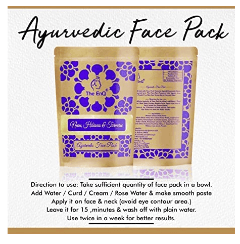Ayurvedic Face Pack Neem, Hibiscus & Turmeric (Haldi) 150 gm for Glowing skin I Face pack Women & Men - Pack of 2 view 4