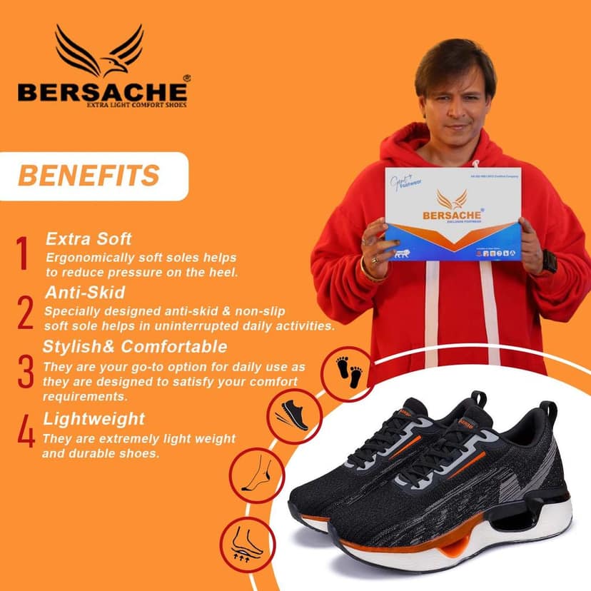Bersache Premium Sports ,walking,Gym,cricket, Trending Running Shoes For Men's view 2