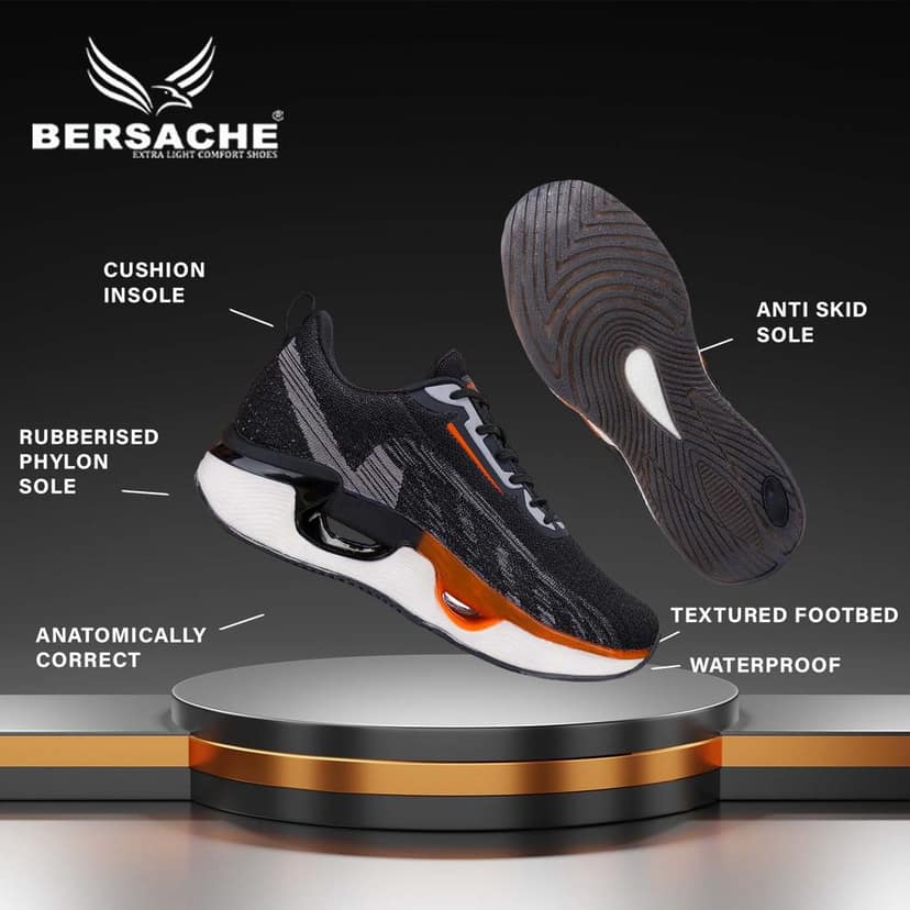 Bersache Premium Sports ,walking,Gym,cricket, Trending Running Shoes For Men's view 5