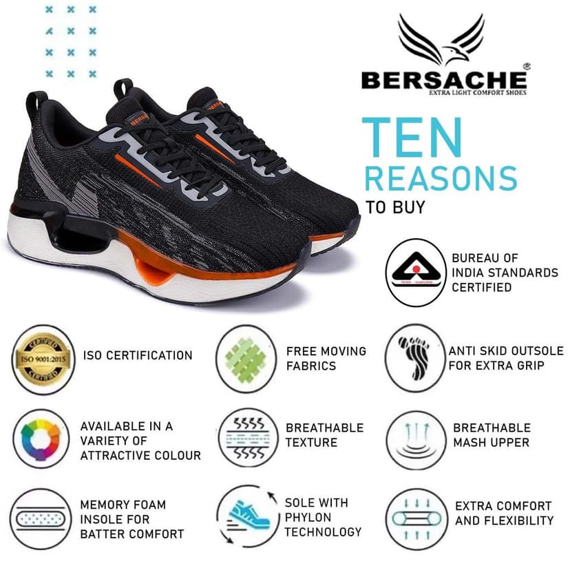 Bersache Premium Sports ,walking,Gym,cricket, Trending Running Shoes For Men's view 7