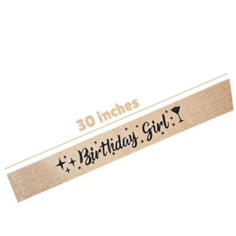 Glitter Birthday Girl Sash Silver view 5