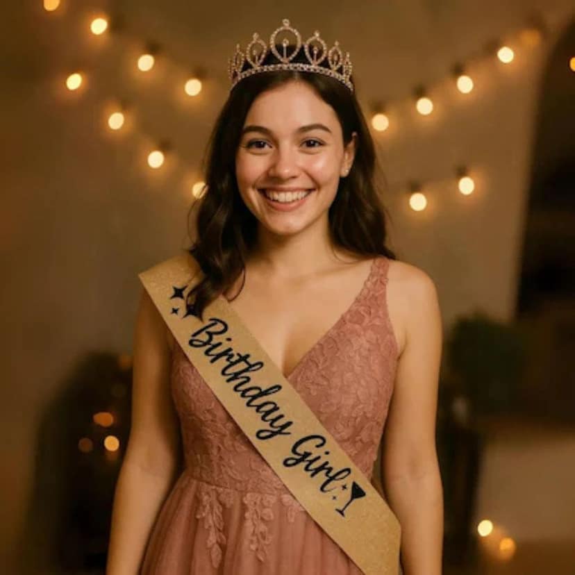 Glitter Birthday Girl Sash Silver view 6