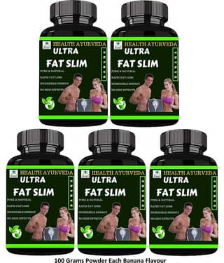 Health Ayurveda Ultra Fat Slim | Fat Cutter Powder 500 Gm Pack of 5
