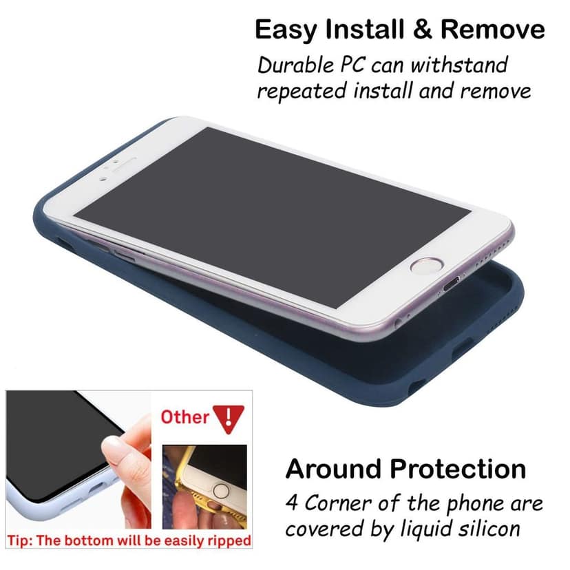 LIRAMARK Liquid Silicone Soft Back Cover Case for Apple iPhone 6 / 6S view 6