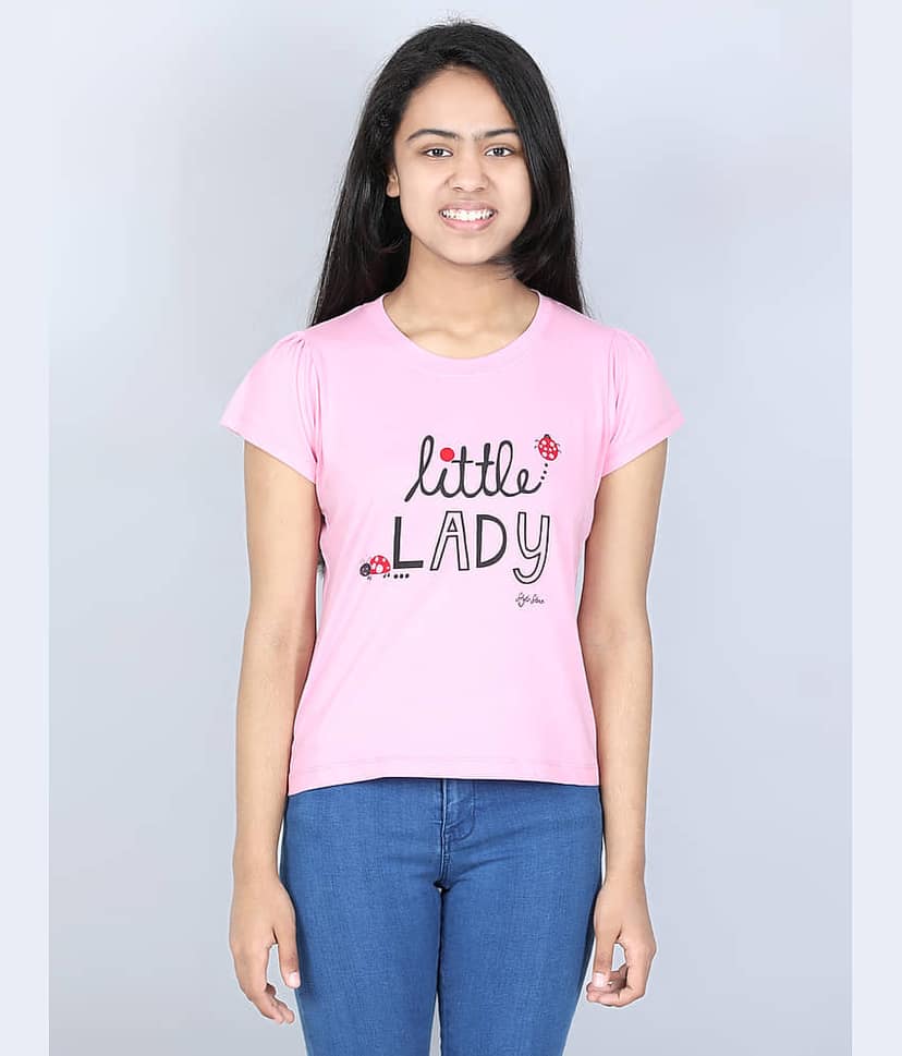 StyleStone Pack of 1 Girls 100% Cotton T-Shirt ( Red )