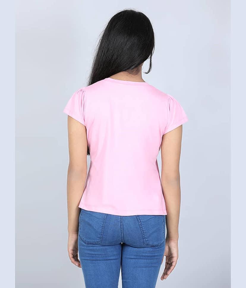 StyleStone Pack of 1 Girls 100% Cotton T-Shirt ( Red ) view 2