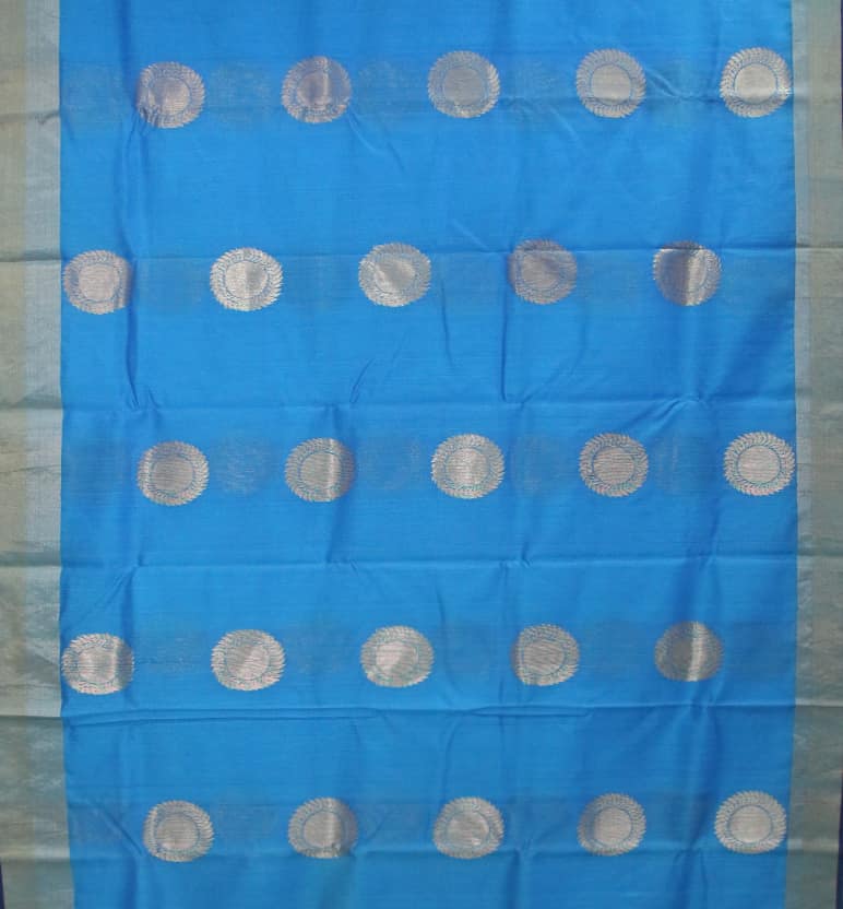 Handloom Chanderi Silk By Cotton Saree view 3