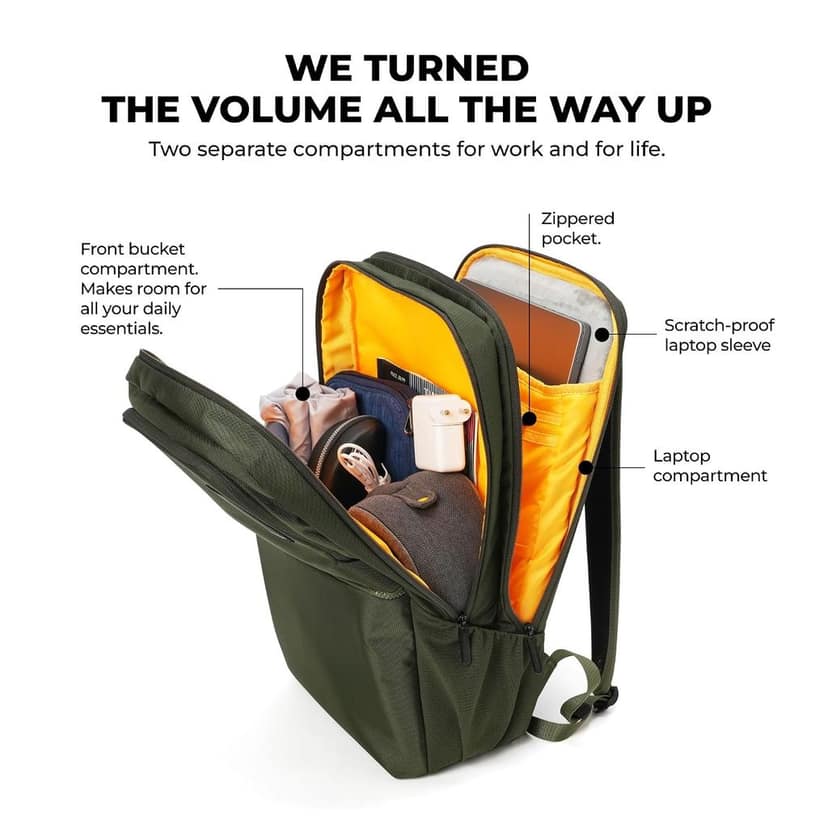 The Kaleido Backpack, Water-Resistant 15.6" Laptop Bag with Luggage Sleeve for Work, Travel, and Daily Use - Suitable for Men and Women view 2