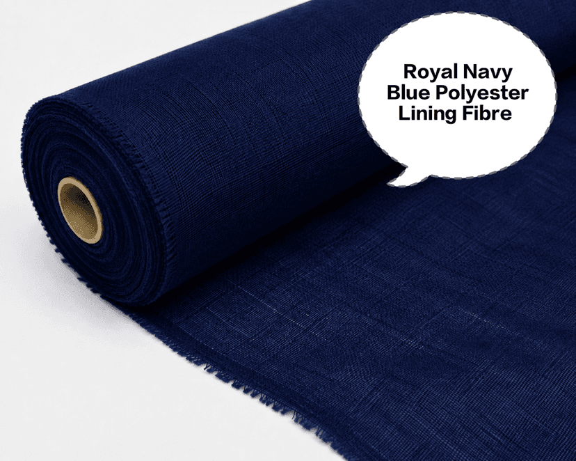 Royal Navy Blue Polyester Lining Fibre (Bada Panna), Navy Blue Polyester Lining Fabric (Bada Panna), Royal Blue Polyester Lining Fabric (Bada Panna), Dark Navy Polyester Lining (Bada Panna), Navy Polyester Inner Lining Fabric (Bada Panna) view 3