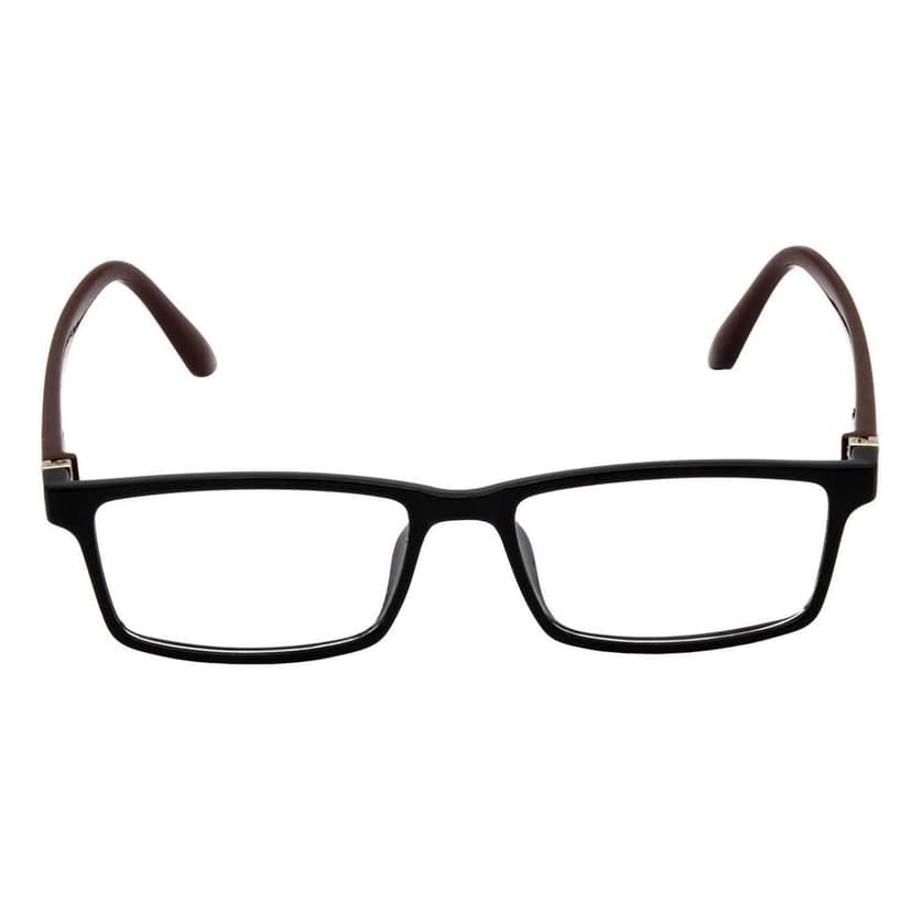 Hrinkar Plastic Full Rim Rectangle eyeglass frames Men & Women - HFRM-BK-BWN-15 view 2