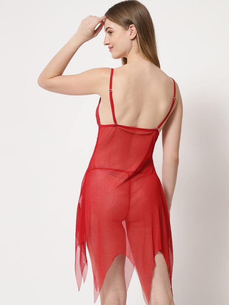 Klamotten Women's Sheer Babydoll Dress B46Rd view 7