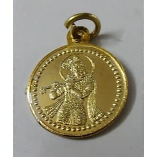 Beautiful Golden Plated Lord Krishna Pendent