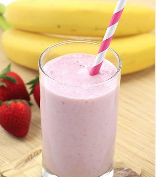 Banana and strawberry shake