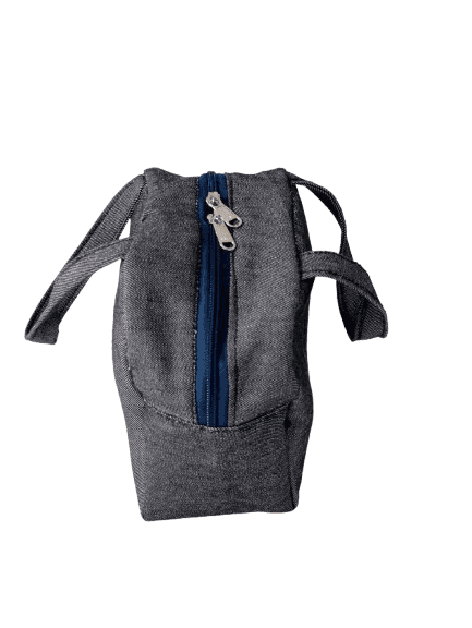 Black Round Jean Cloth Lunch Bag view 2