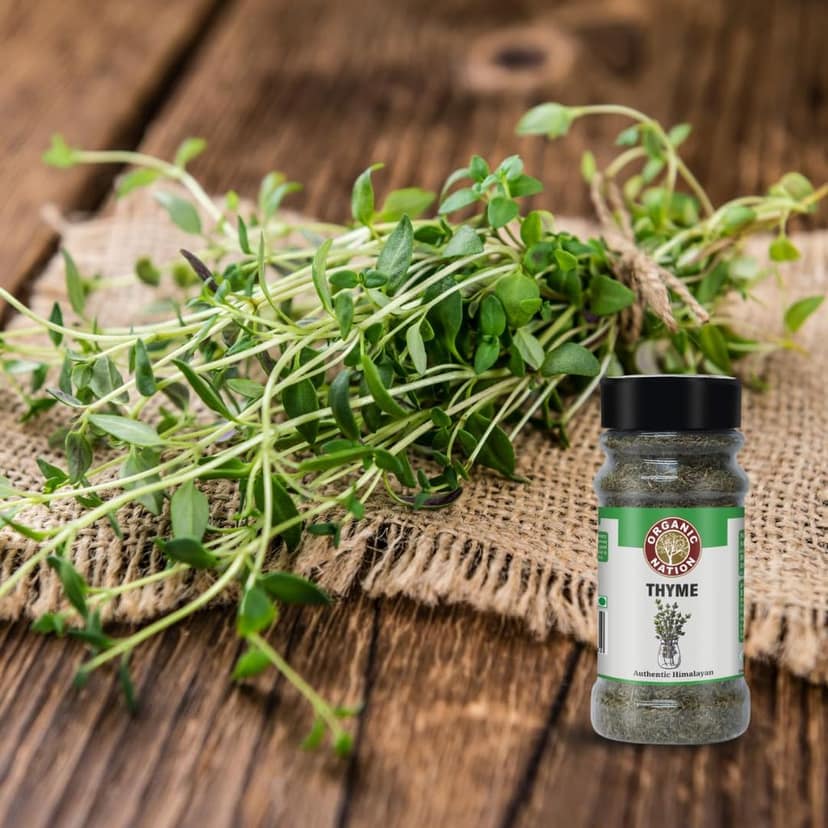 Organic Nation Thyme Leaves 40g (Pack of 2) | Dried Thyme for Cooking | Aromatic Herb for Grilling, Soups, Stews & Roasting view 4