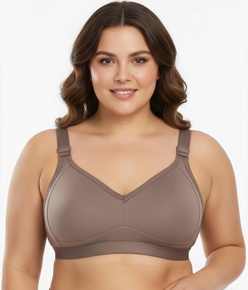 Elina Pack of 1 Cotton Non Padded Minimizer Bra For Women ( Brown )
