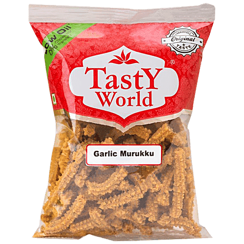 Tasty World Murukku - Garlic, 160 g Pouch