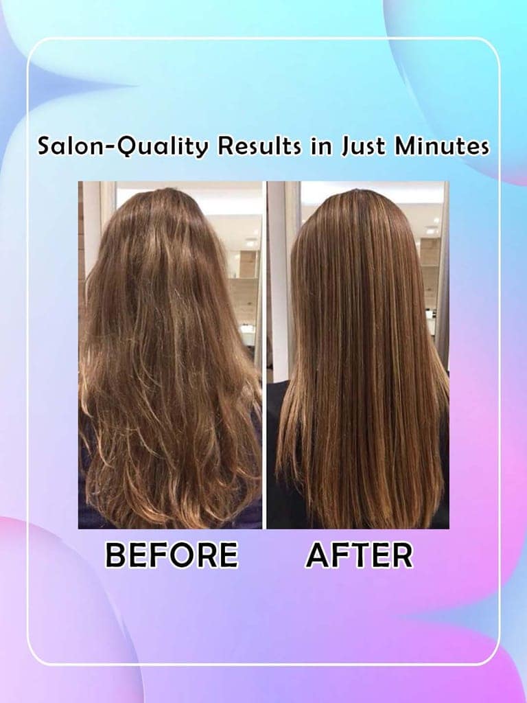 Ktein 2-in-1 Hot Air Ion Dryer Brush & Styler – Curling Iron & Straightener for Women & Girls, 750W Professional Negative Ion Technology for Frizz-Free, Smooth & Shiny Hair Styling view 4