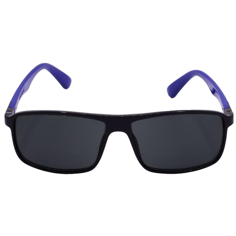 Hrinkar Grey Rectangular Sunglasses Styles Black, Blue Frame Glasses for Men & Women - HRS-BT-04-BK-BU-BK view 2
