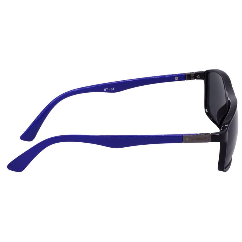 Hrinkar Grey Rectangular Sunglasses Styles Black, Blue Frame Glasses for Men & Women - HRS-BT-04-BK-BU-BK view 3