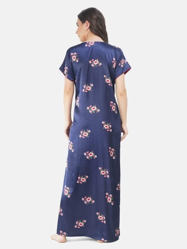 KOI SLEEPWEAR Satin Night Gown with Floral Print view 10
