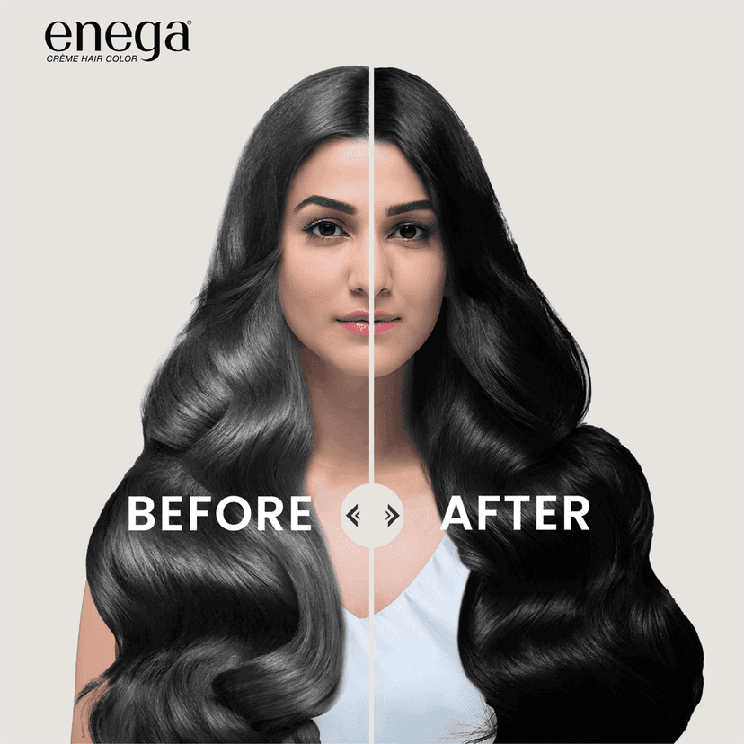 Enega nourishing no ammonia natural black cream hair color with argon oil& green tea extract 120ml view 6