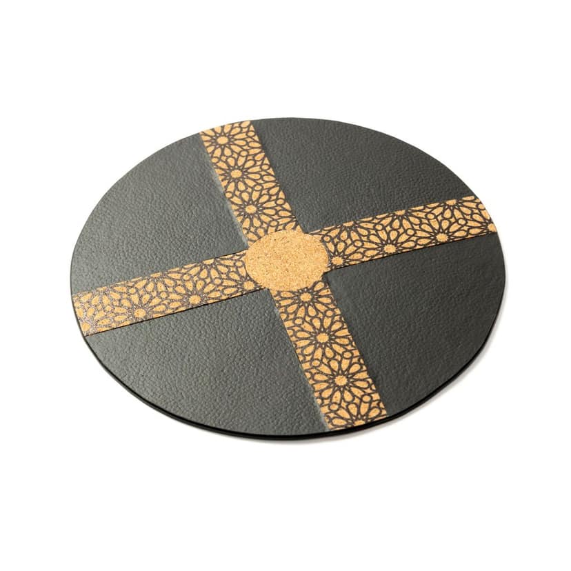 Versatile Mouse Pad - Black & Cork view 4
