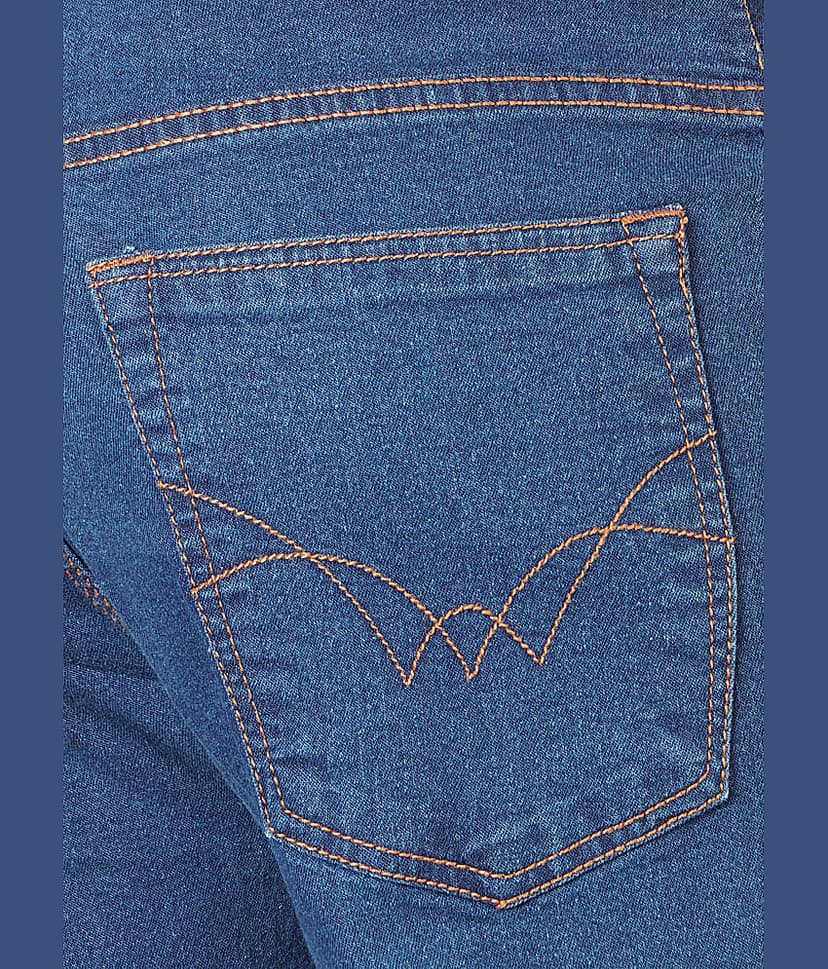 JB JUST BLACK Regular Fit Cuffed Hem Men's Jeans - Blue ( Pack of 1 ) view 2