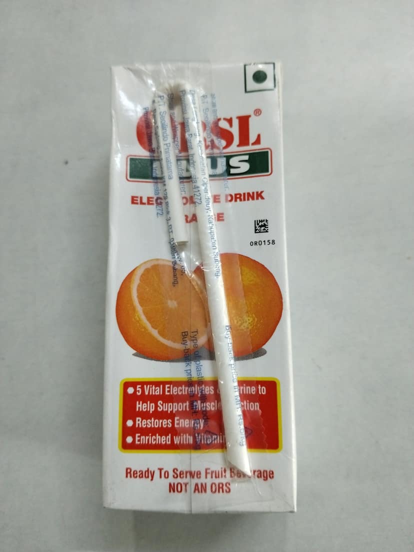 Orsl plus electrolyte and restore energy orange drink