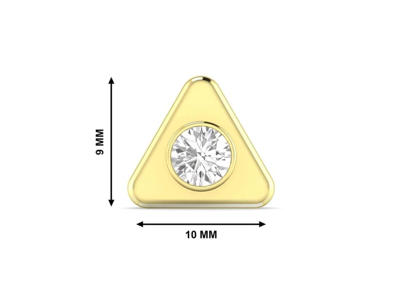 Triad Bezel Men's Ear Stud (1 Pc Only) view 7