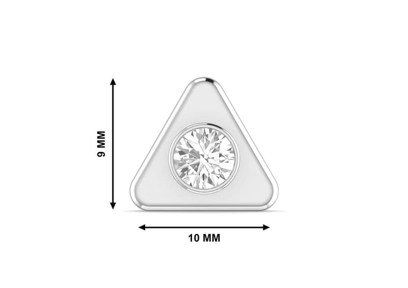 Triad Bezel Men's Ear Stud (1 Pc Only) view 8