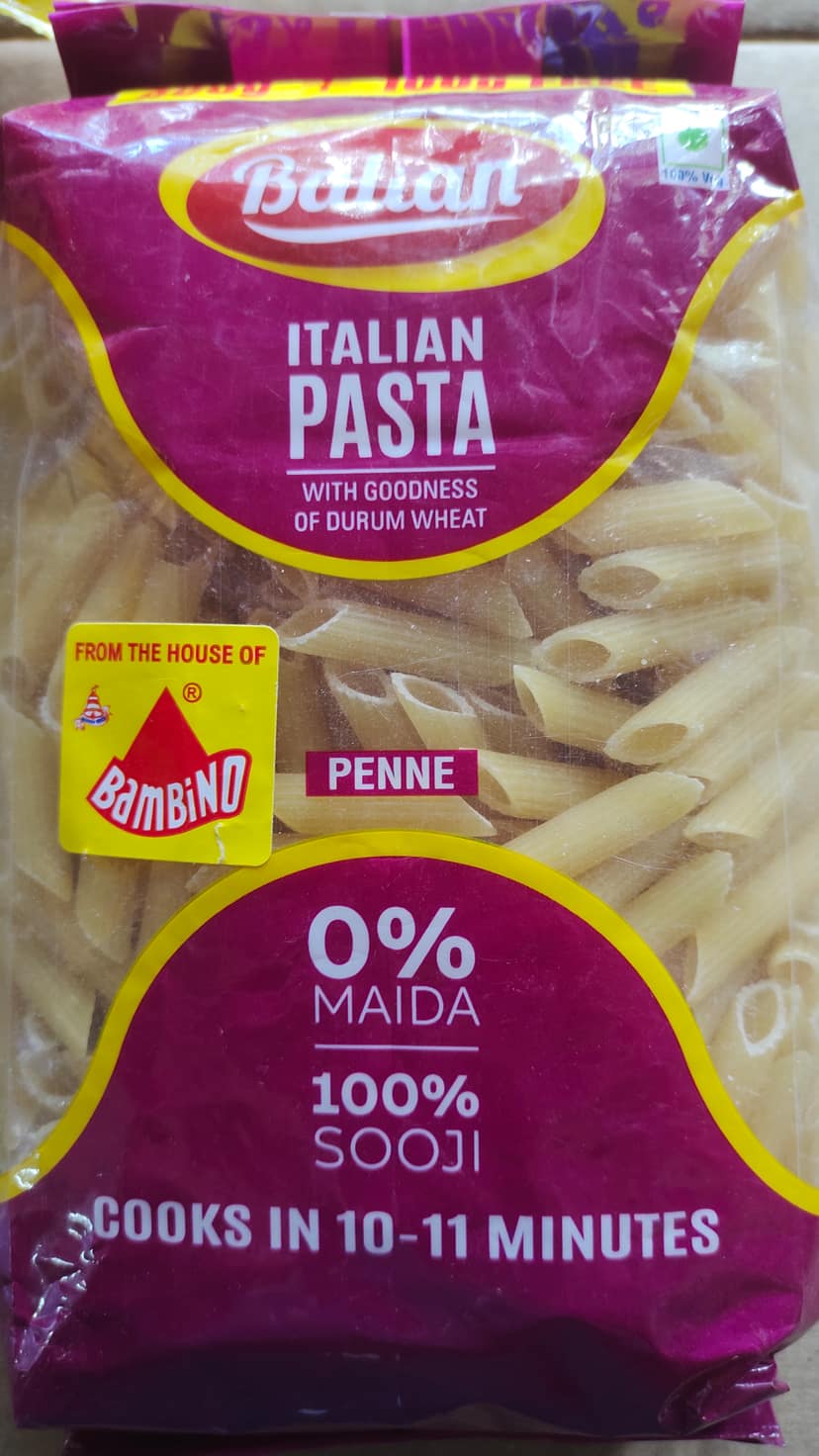 Balian Italian pasta penne with goodness of durum wheat